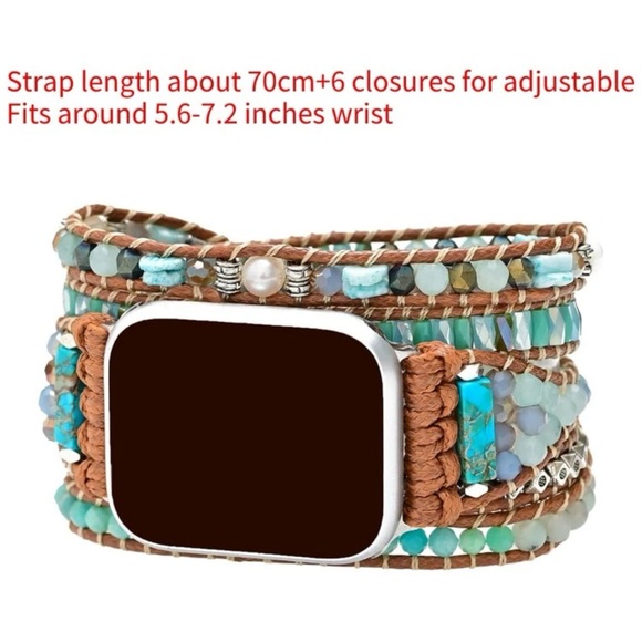 Stone Beaded Apple Watch watchband - Picture 4 of 5